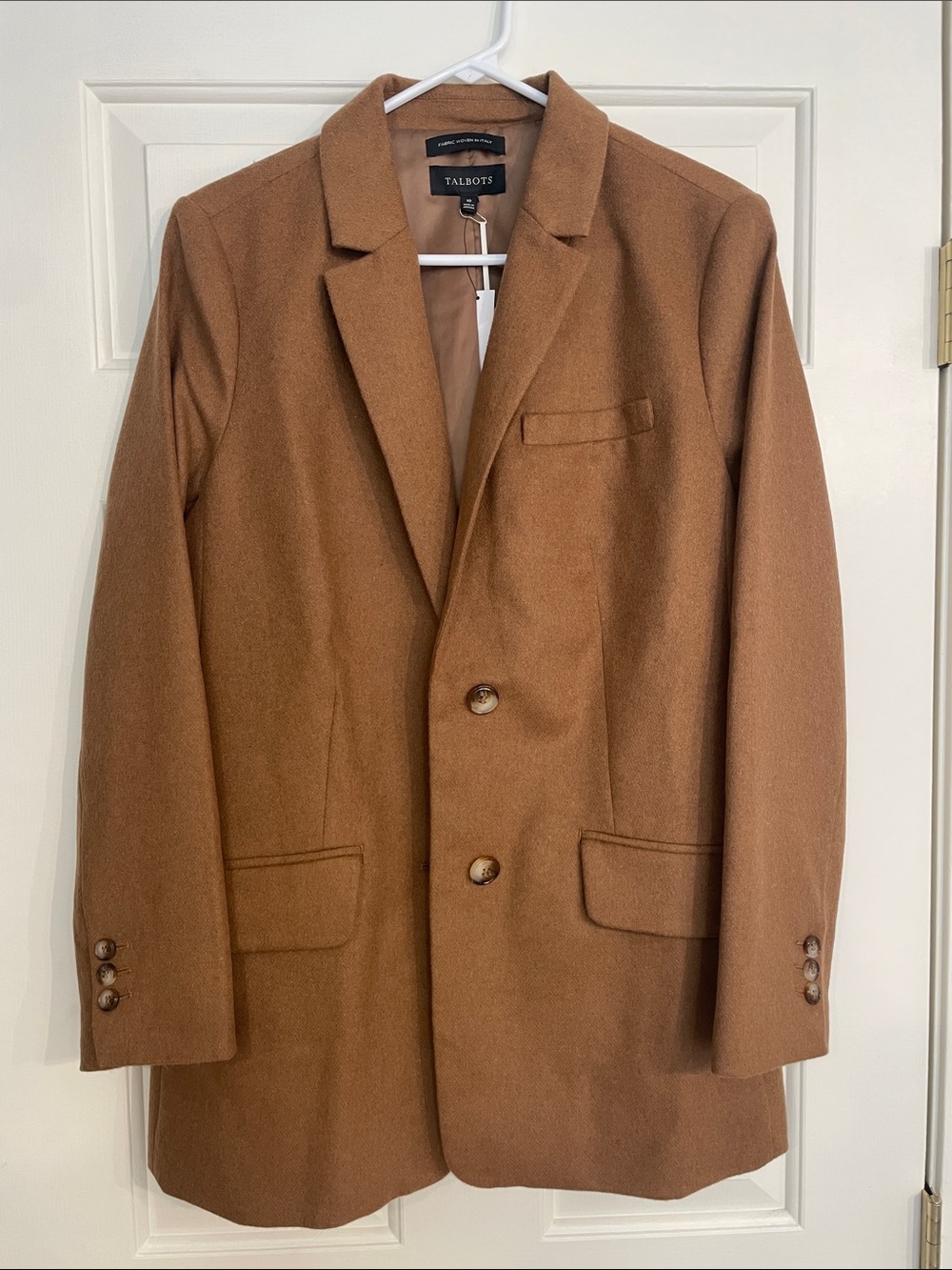 Talbots Camel Brown Tailored Wool Blazer